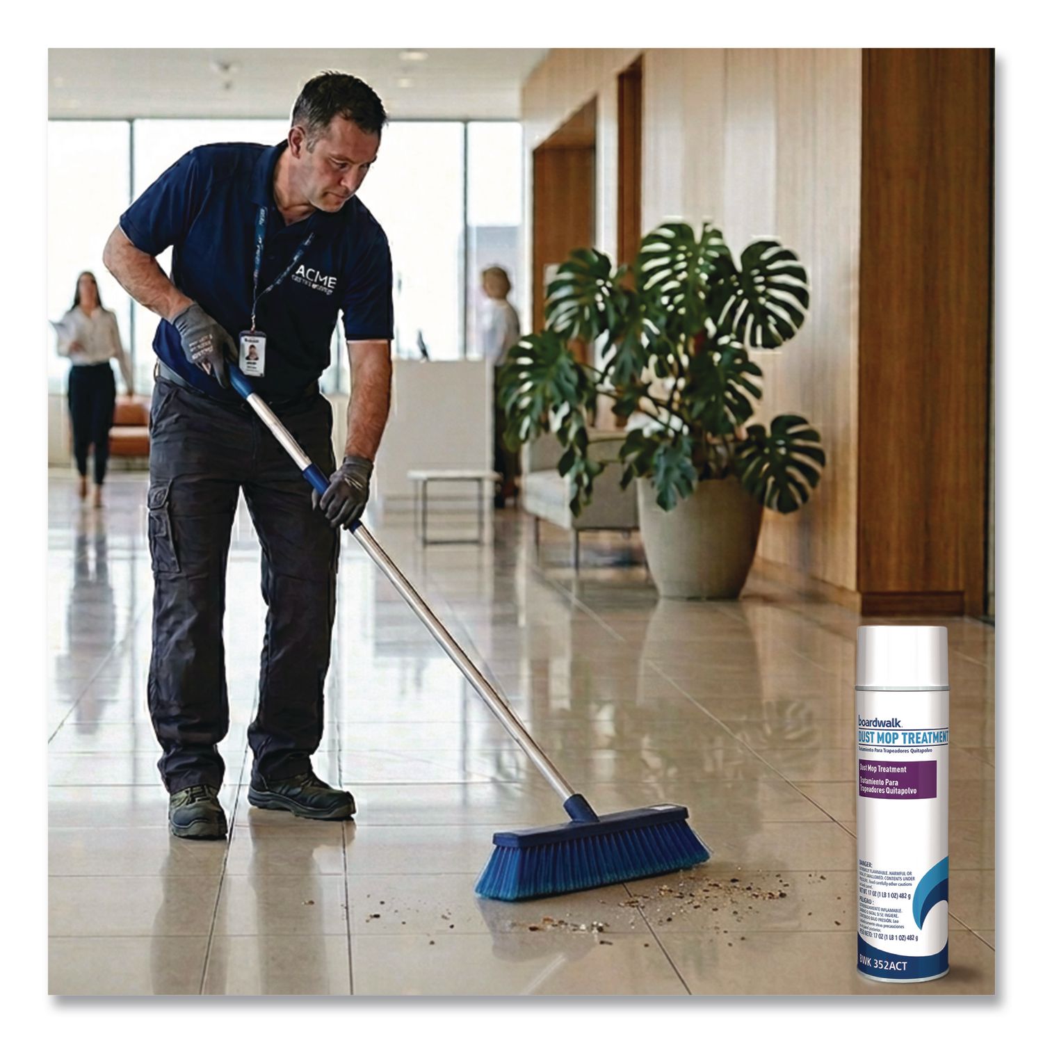 Dust Mop Treatment, Pine Scent, 17 oz Aerosol Spray