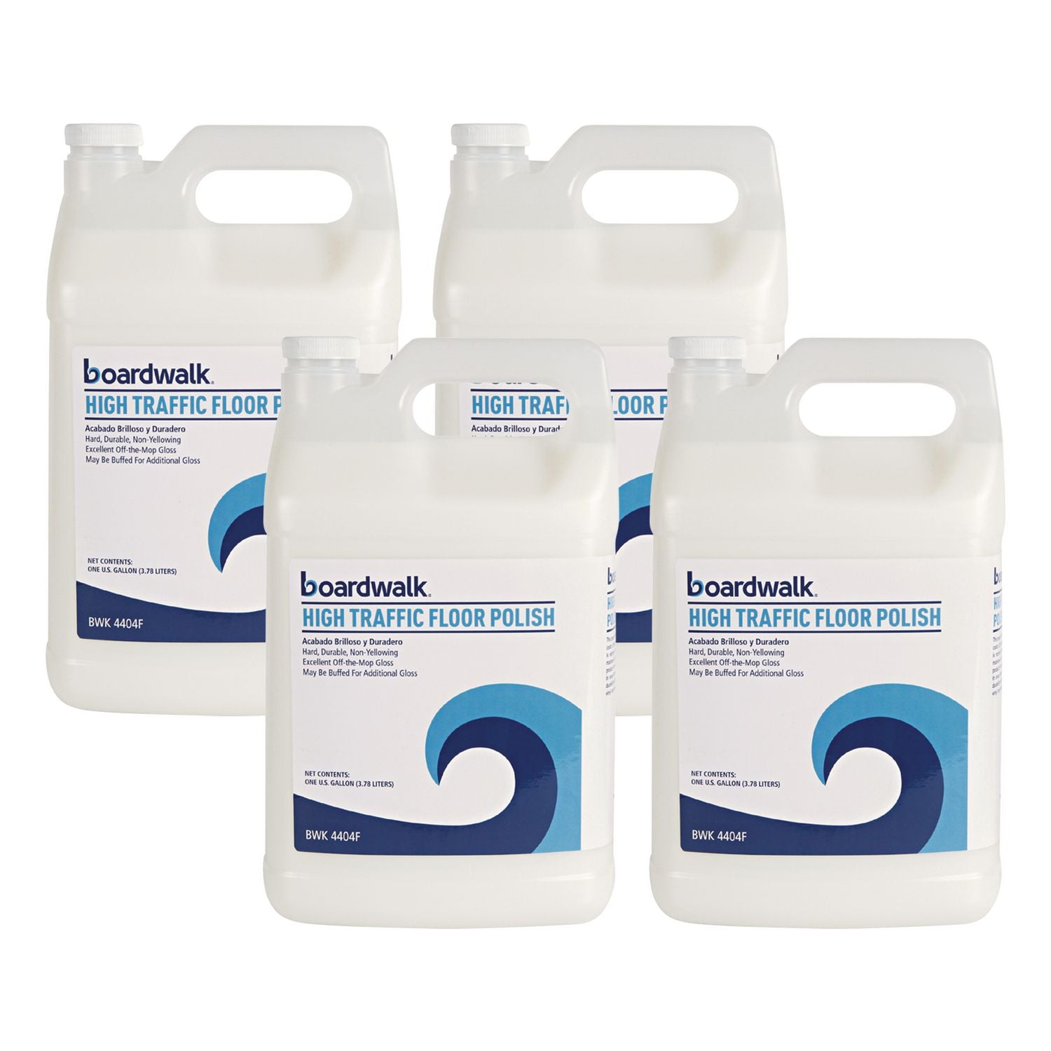 High Traffic Floor Polish, 1 gal Bottle, 4/Carton