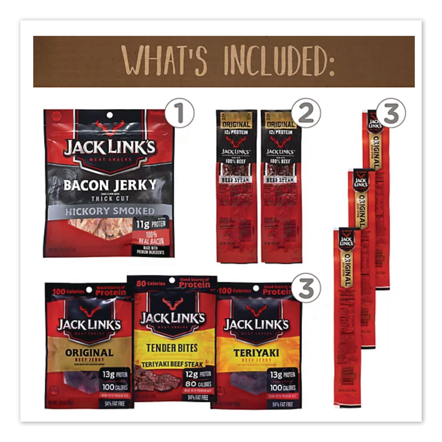 Big Beef Jerky Box, 29 Assorted Snacks/Box, Ships in 1-3 Business Days