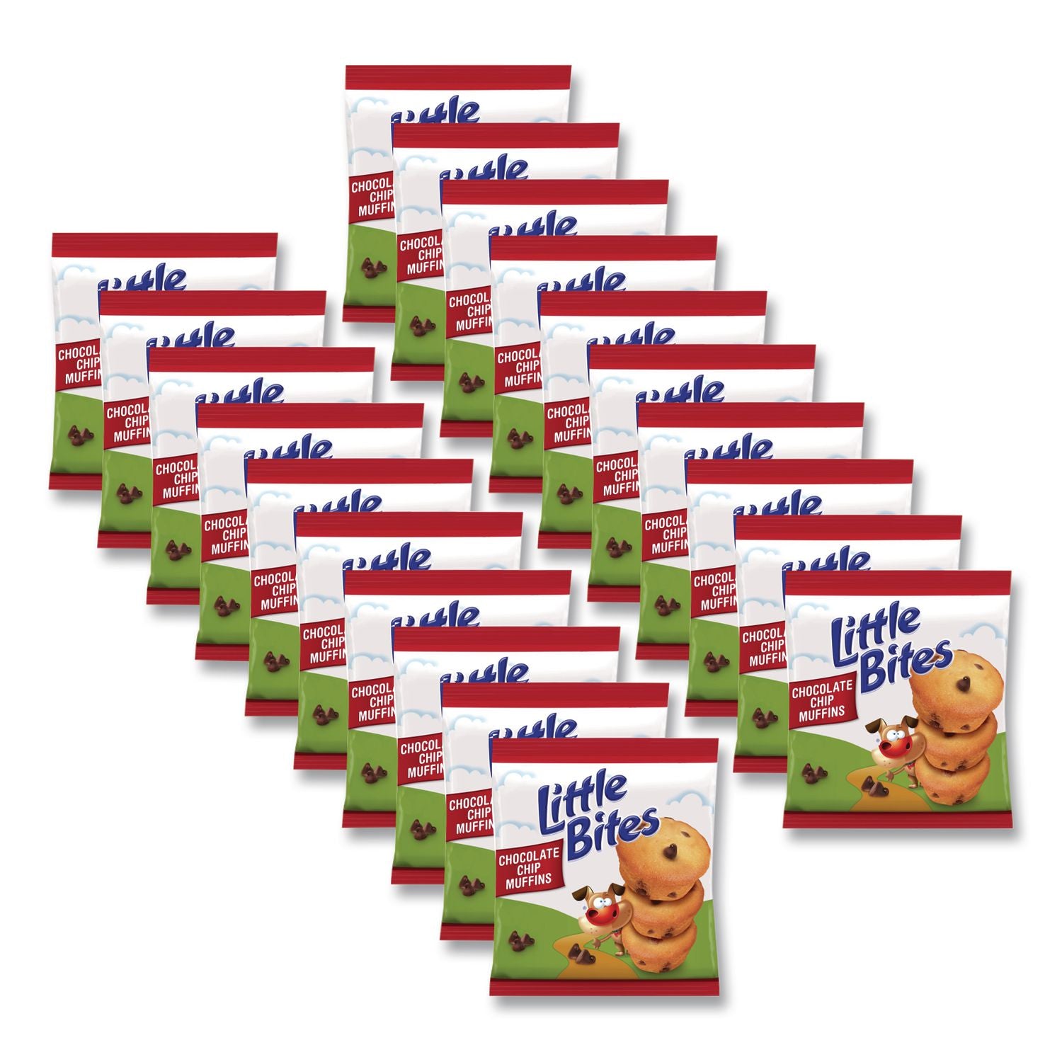 Little Bites Muffins, Chocolate Chip, 1.65 oz Pouch, 20 Pouches/Carton, Ships in 1-3 Business Days