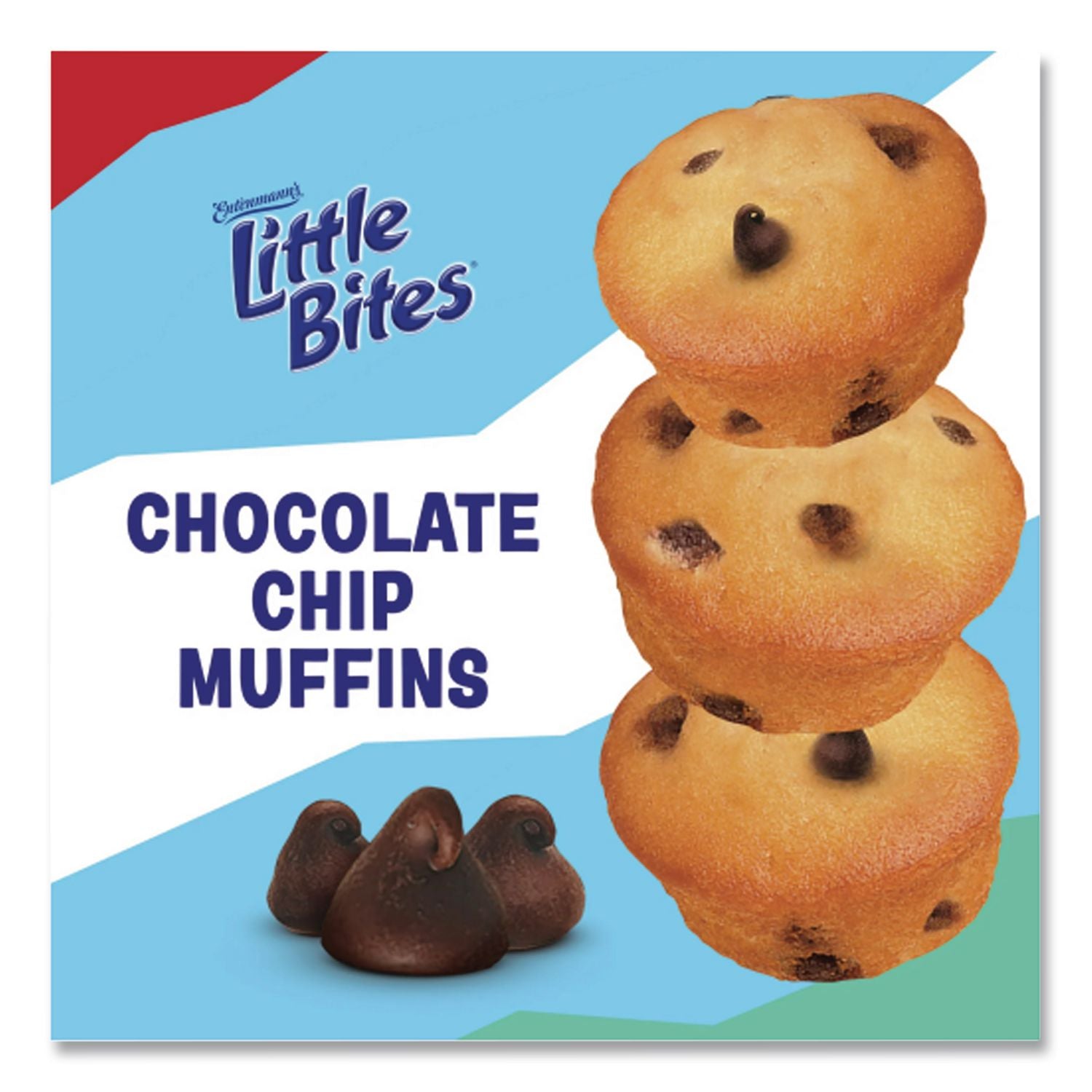 Little Bites Muffins, Chocolate Chip, 1.65 oz Pouch, 20 Pouches/Carton, Ships in 1-3 Business Days