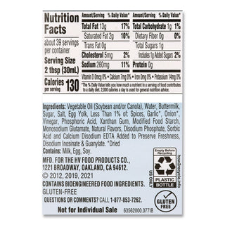 Original Ranch Dressing, 40 oz Bottle, 2 Bottles/Carton, Ships in 1-3 Business Days