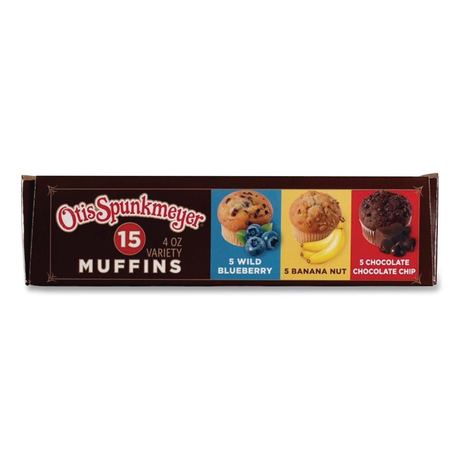 Muffins Variety Pack, Assorted Flavors, 4 oz Pack, 15 Packs/Carton, Ships in 1-3 Business Days