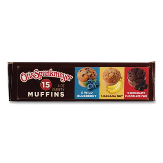 Muffins Variety Pack, Assorted Flavors, 4 oz Pack, 15 Packs/Carton, Ships in 1-3 Business Days