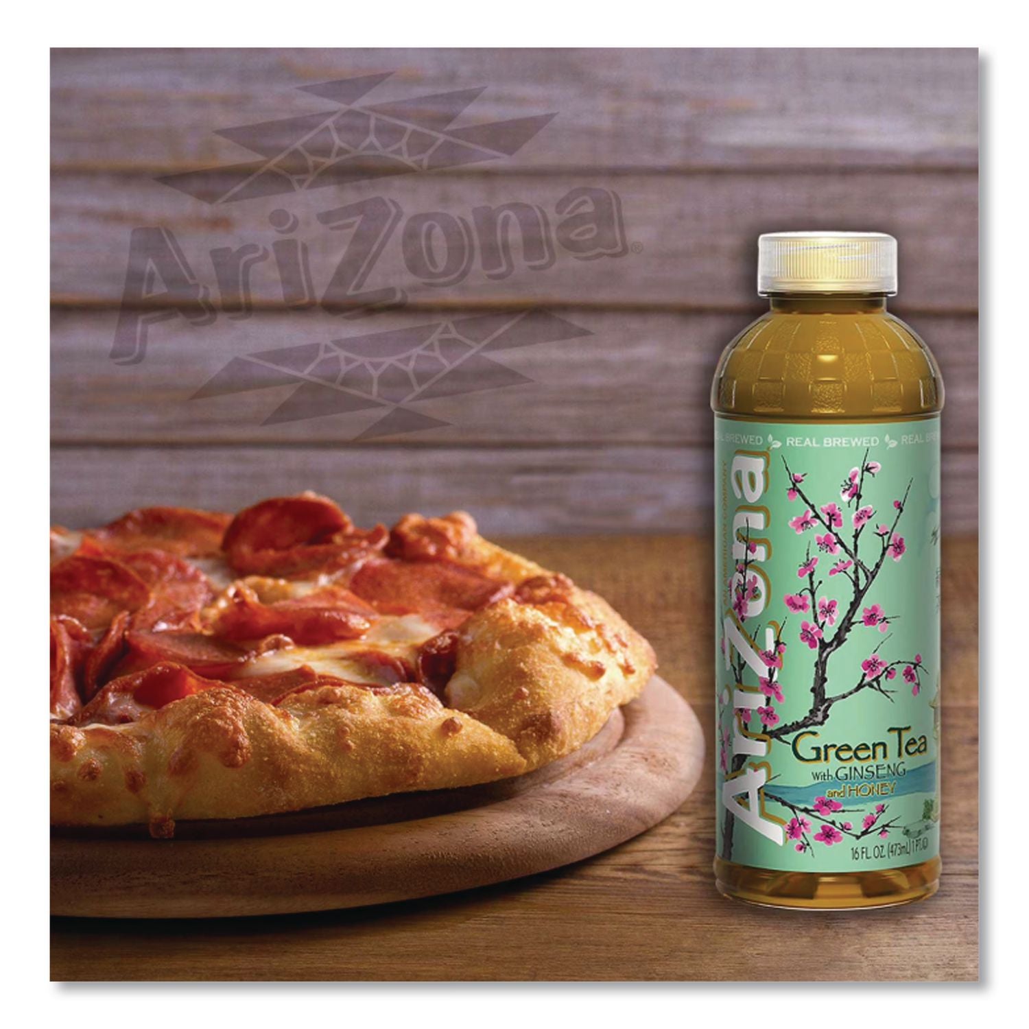Green Tea with Ginseng and Honey, 16 oz Bottles, 24/Carton, Ships in 1-3 Business Days