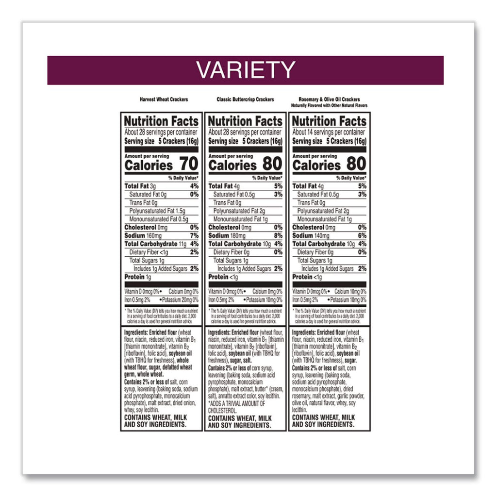 Toasteds Party Pack Cracker Assortment, 8 oz Box, 5 Assorted Boxes/Carton, Ships in 1-3 Business Days