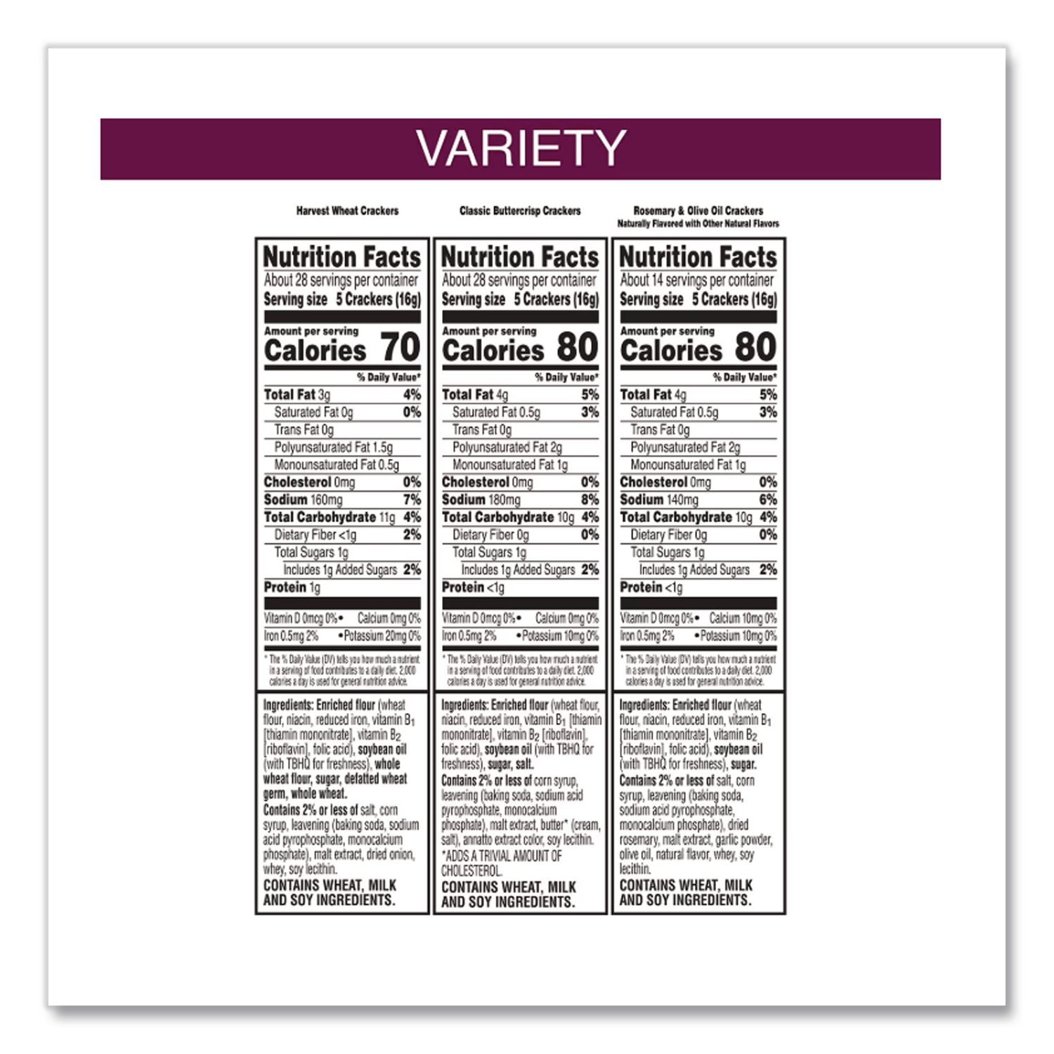 Toasteds Party Pack Cracker Assortment, 8 oz Box, 5 Assorted Boxes/Carton, Ships in 1-3 Business Days