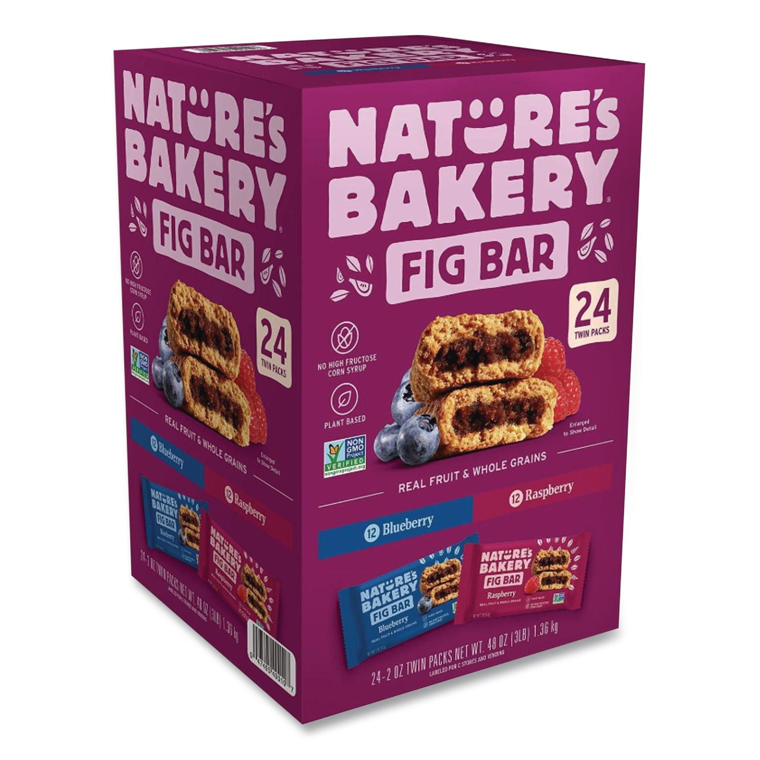 Fig Bars Variety Pack, 2 oz Twin Pack, 24 Twin Packs/Box, Ships in 1-3 Business Days