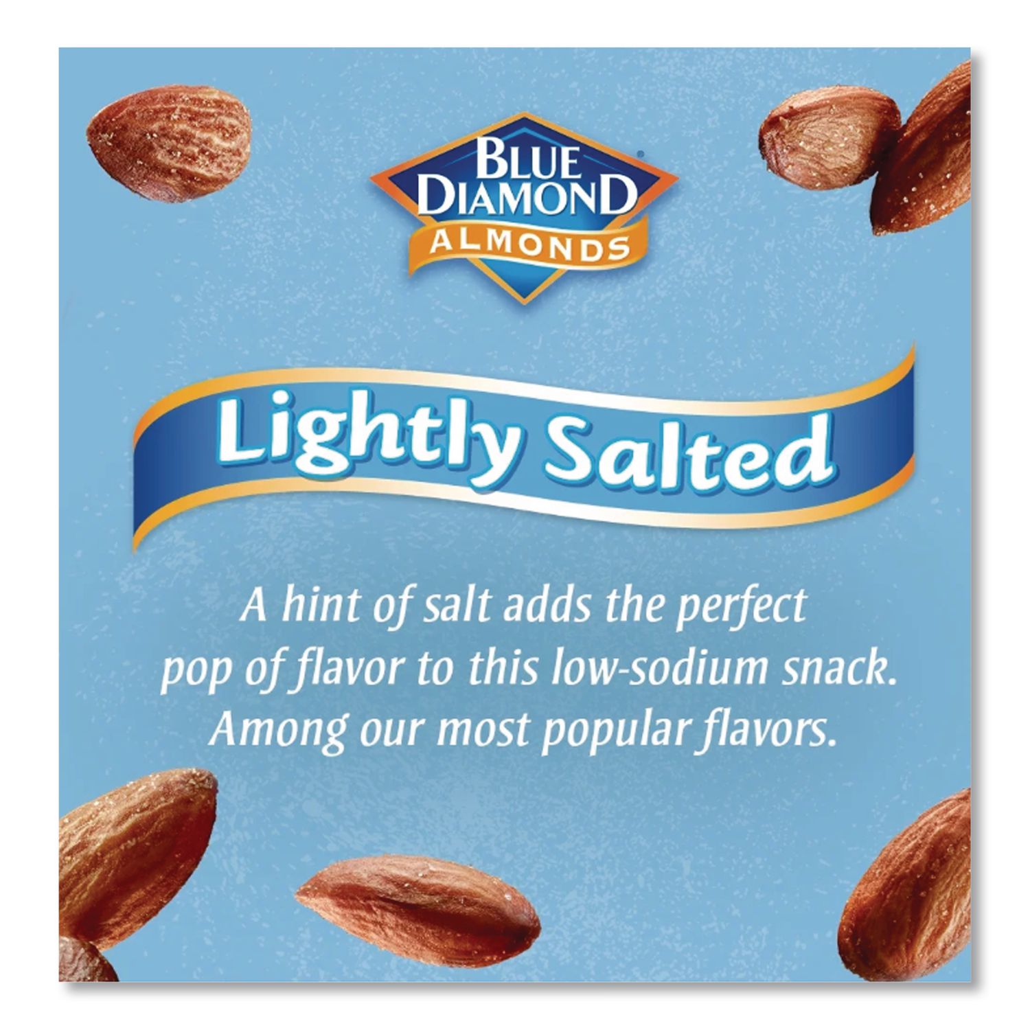 Low Sodium Lightly Salted Almonds, 10 oz Bag, Ships in 1-3 Business Days