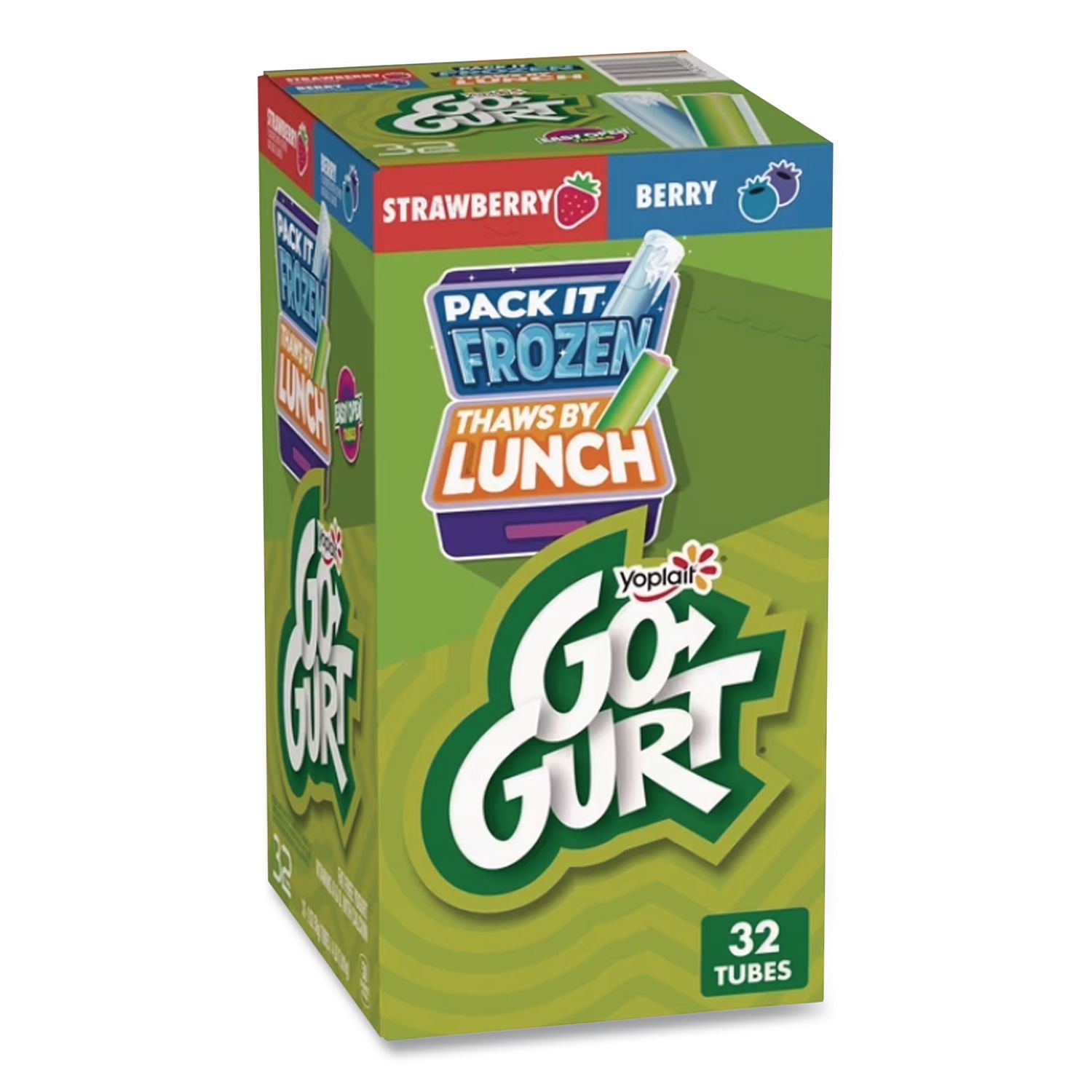 Go-Gurt Low Fat Yogurt, 2 oz Tube, 32 Tubes/Carton, Ships in 1-3 Business Days