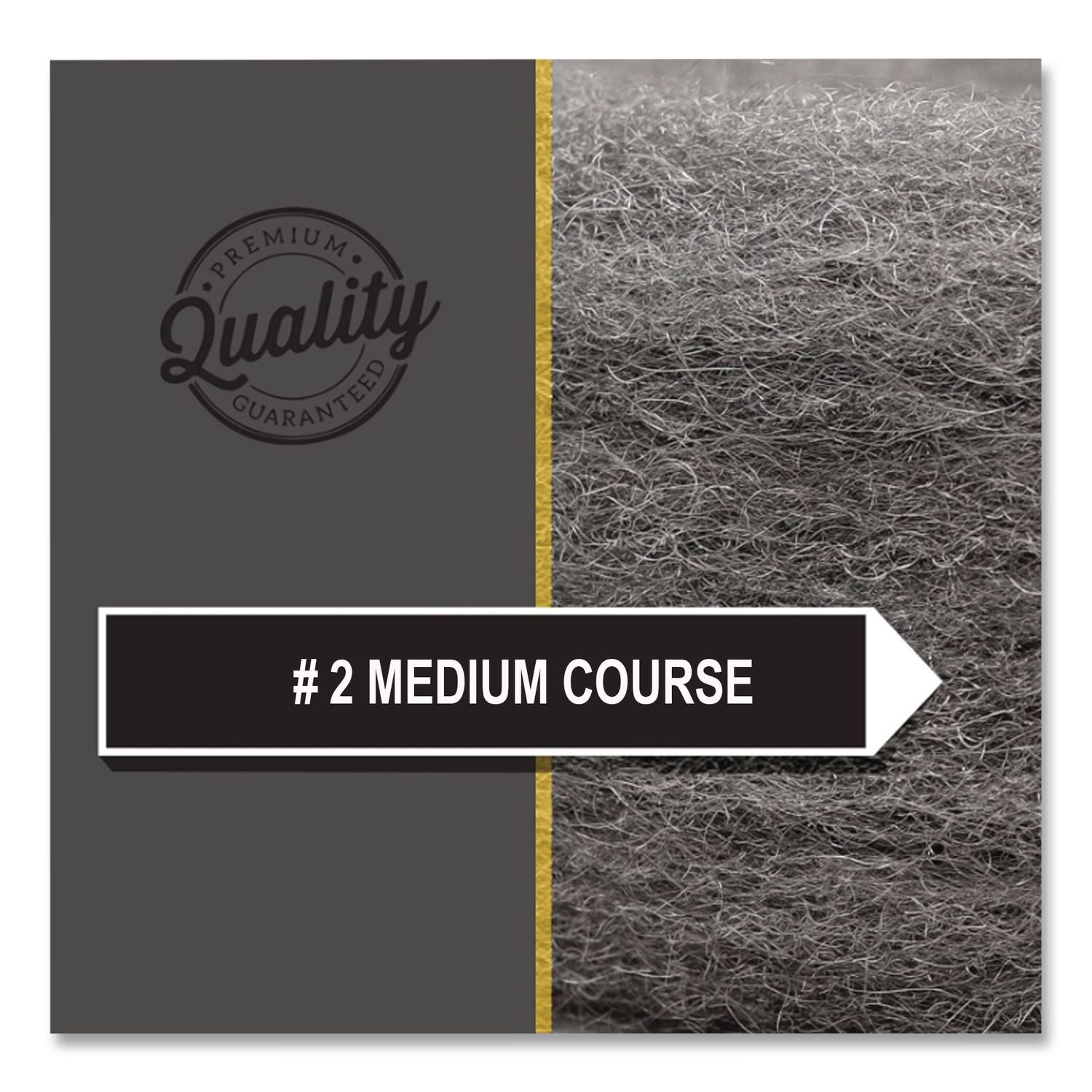 Industrial-Quality Steel Wool Reel, #2 Medium Coarse, 5 lb Reel, Steel Gray, 6/Carton