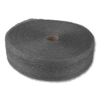 Industrial-Quality Steel Wool Reel, #2 Medium Coarse, 5 lb Reel, Steel Gray, 6/Carton