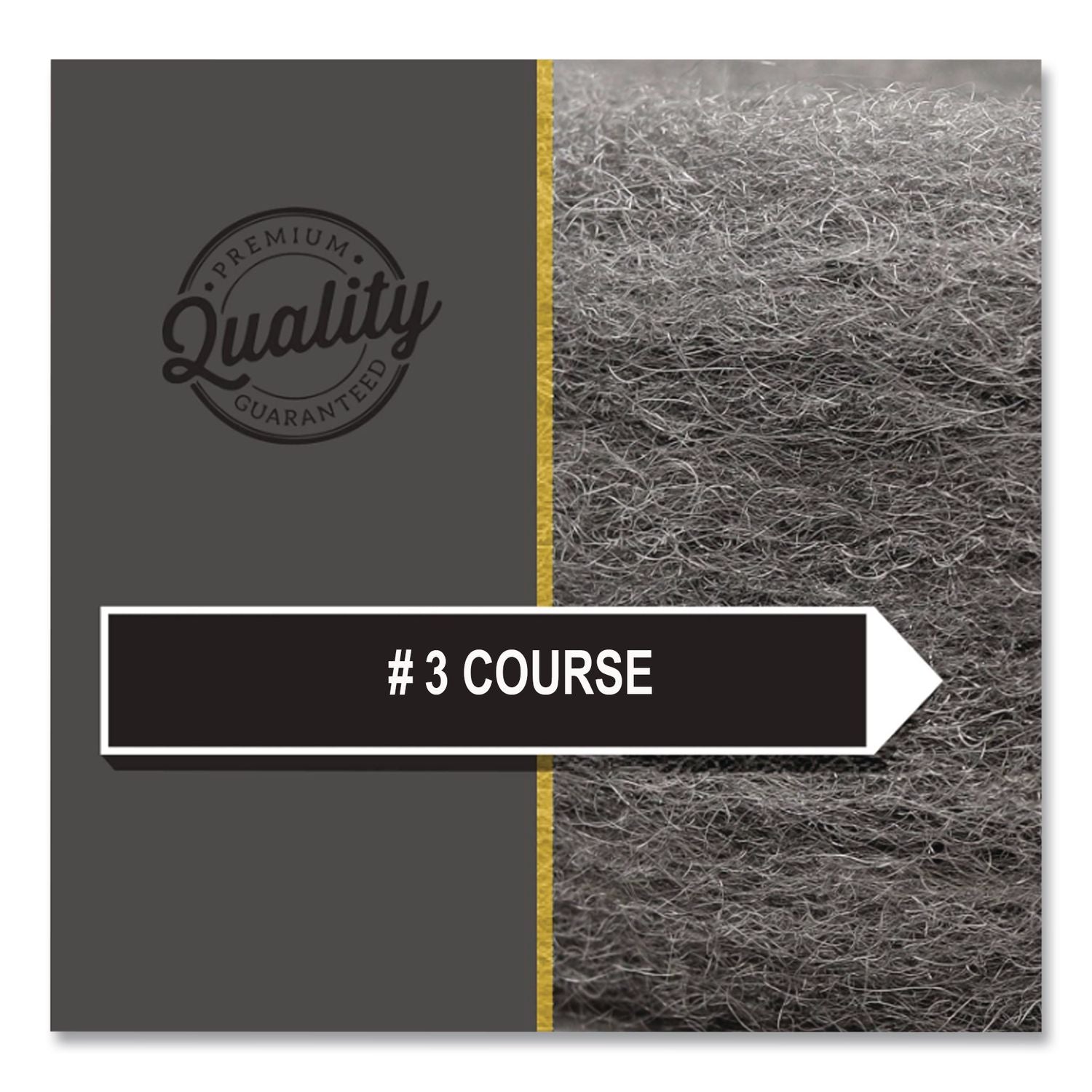 Industrial-Quality Steel Wool Reel, #3 Coarse, 5 lb Reel, Steel Gray, 6/Carton