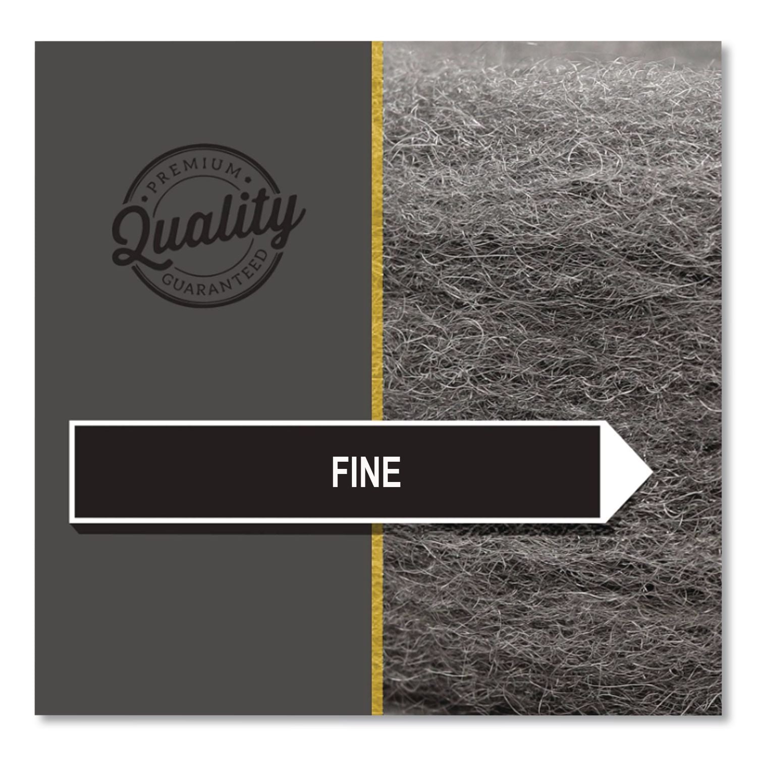 Radial Steel Wool Pads, Grade 0 (Fine): Cleaning and Polishing, 17" Diameter, Gray, 12/Carton