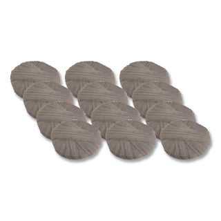 Radial Steel Wool Pads, Grade 0 (Fine): Cleaning and Polishing, 17" Diameter, Gray, 12/Carton