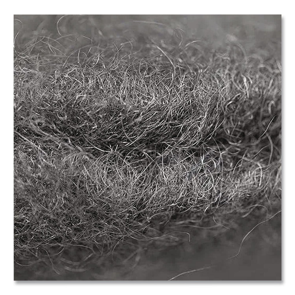 Radial Steel Wool Pads, Grade 2 (Coarse): Stripping/Scrubbing, 17" Diameter, Gray, 12/Carton