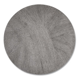Radial Steel Wool Pads, Grade 2 (Coarse): Stripping/Scrubbing, 17" Diameter, Gray, 12/Carton