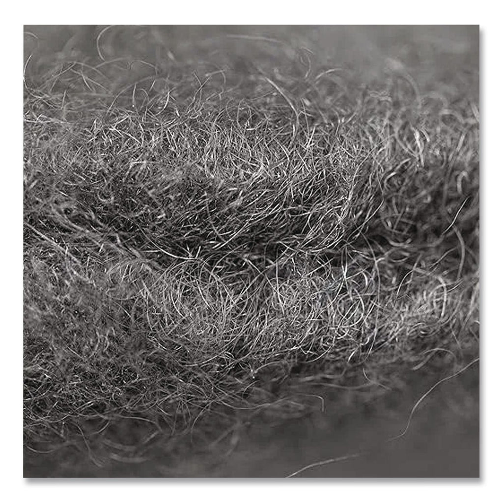 Radial Steel Wool Pads, Grade 0 (Fine): Cleaning and Polishing, 20" Diameter, Gray, 12/Carton