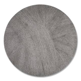 Radial Steel Wool Pads, Grade 0 (Fine): Cleaning and Polishing, 20" Diameter, Gray, 12/Carton