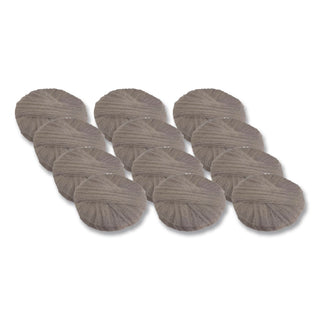 Radial Steel Wool Pads, Grade 0 (Fine): Cleaning and Polishing, 20" Diameter, Gray, 12/Carton