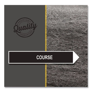 Radial Steel Wool Pads, Grade 2 (Coarse): Stripping/Scrubbing, 20" Diameter, Gray, 12/Carton