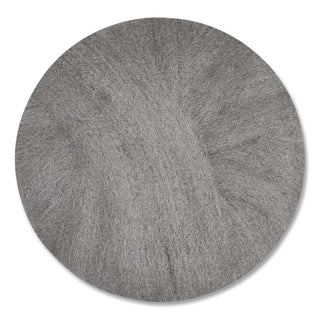 Radial Steel Wool Pads, Grade 2 (Coarse): Stripping/Scrubbing, 20" Diameter, Gray, 12/Carton