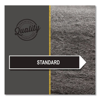 Radial Steel Wool Pads, Grade 3: Cleaning and Polishing, 20" Diameter, Gray, 12/Carton