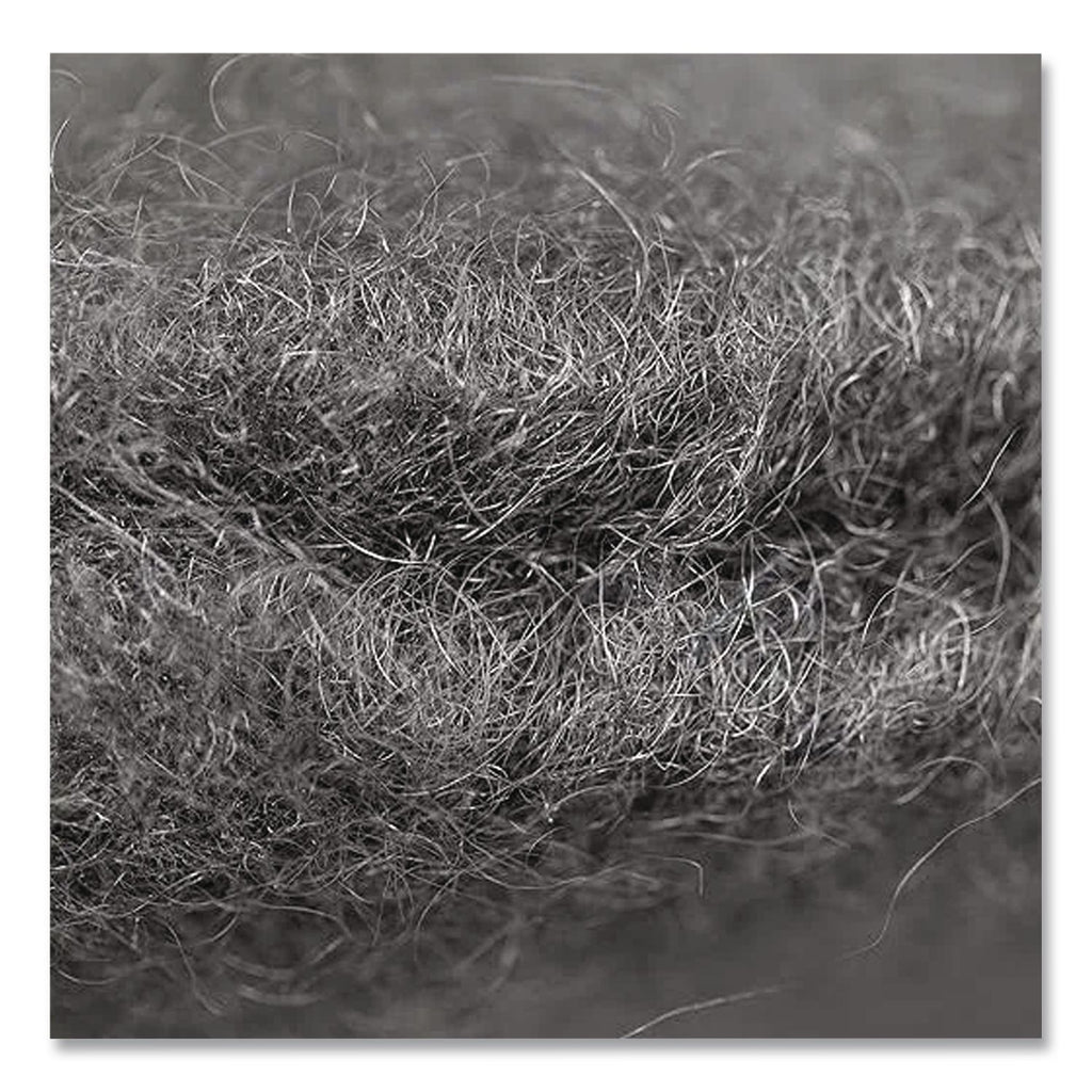 Radial Steel Wool Pads, Grade 3: Cleaning and Polishing, 20" Diameter, Gray, 12/Carton