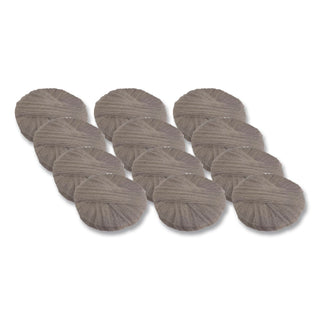 Radial Steel Wool Pads, Grade 3: Cleaning and Polishing, 20" Diameter, Gray, 12/Carton