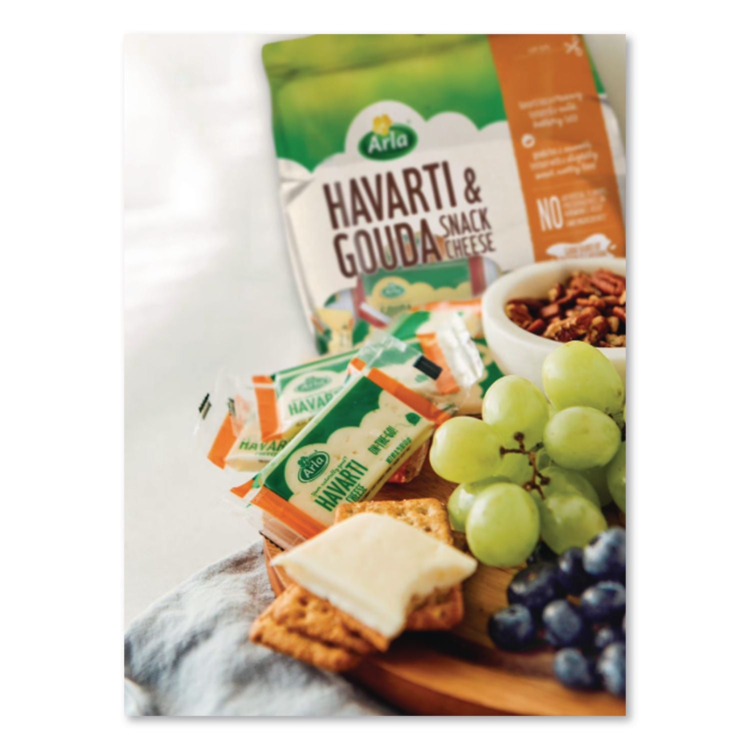 Havarti and Gouda Cheese Snack Bars, 0.75 oz Bars, 24 Bars/Carton, Ships in 1-3 Business Days