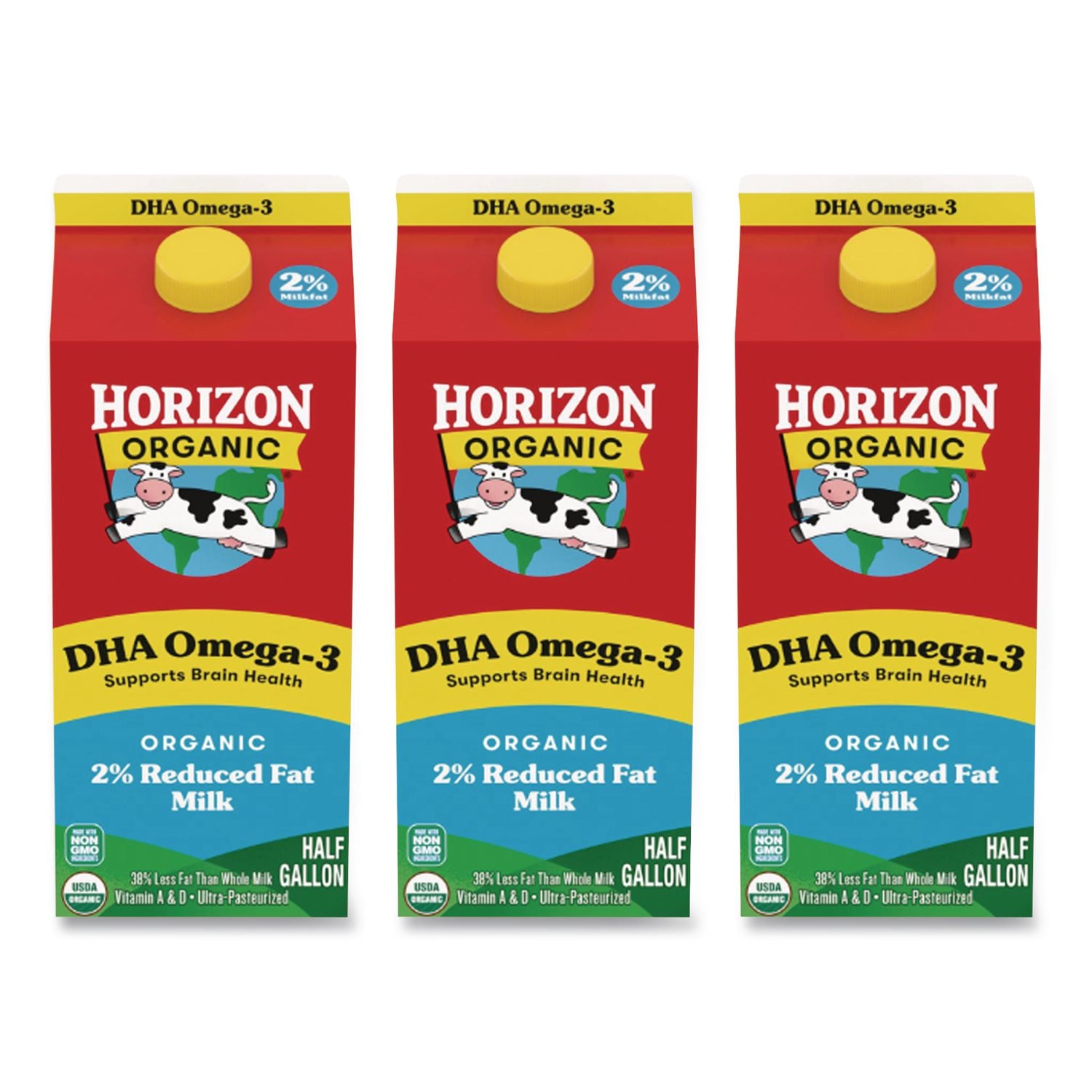 Organic 2% Milk, 64 oz Carton, 3/Carton, Ships in 1-3 Business Days
