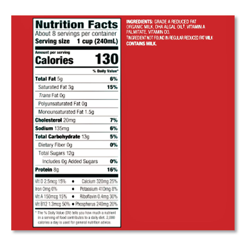 Organic 2% Milk, 64 oz Carton, 3/Carton, Ships in 1-3 Business Days