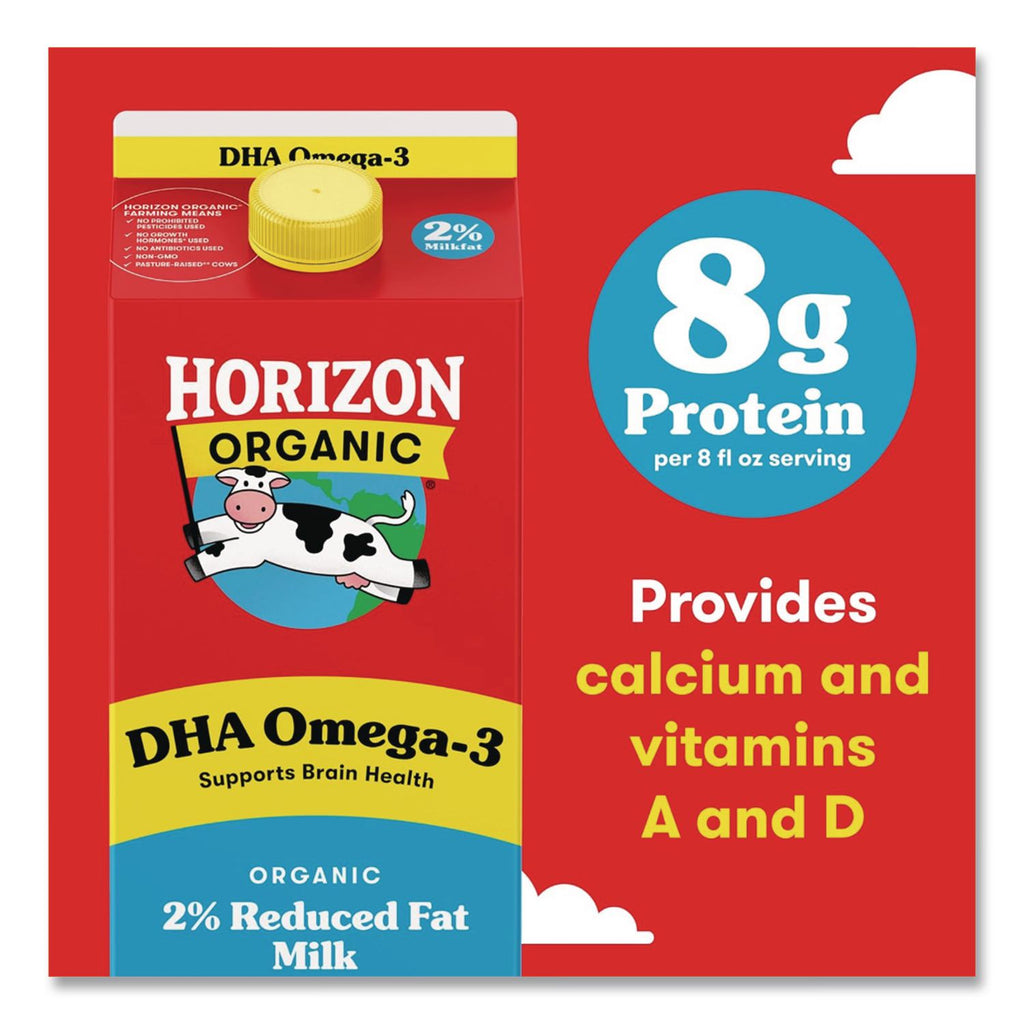 Organic 2% Milk, 64 oz Carton, 3/Carton, Ships in 1-3 Business Days