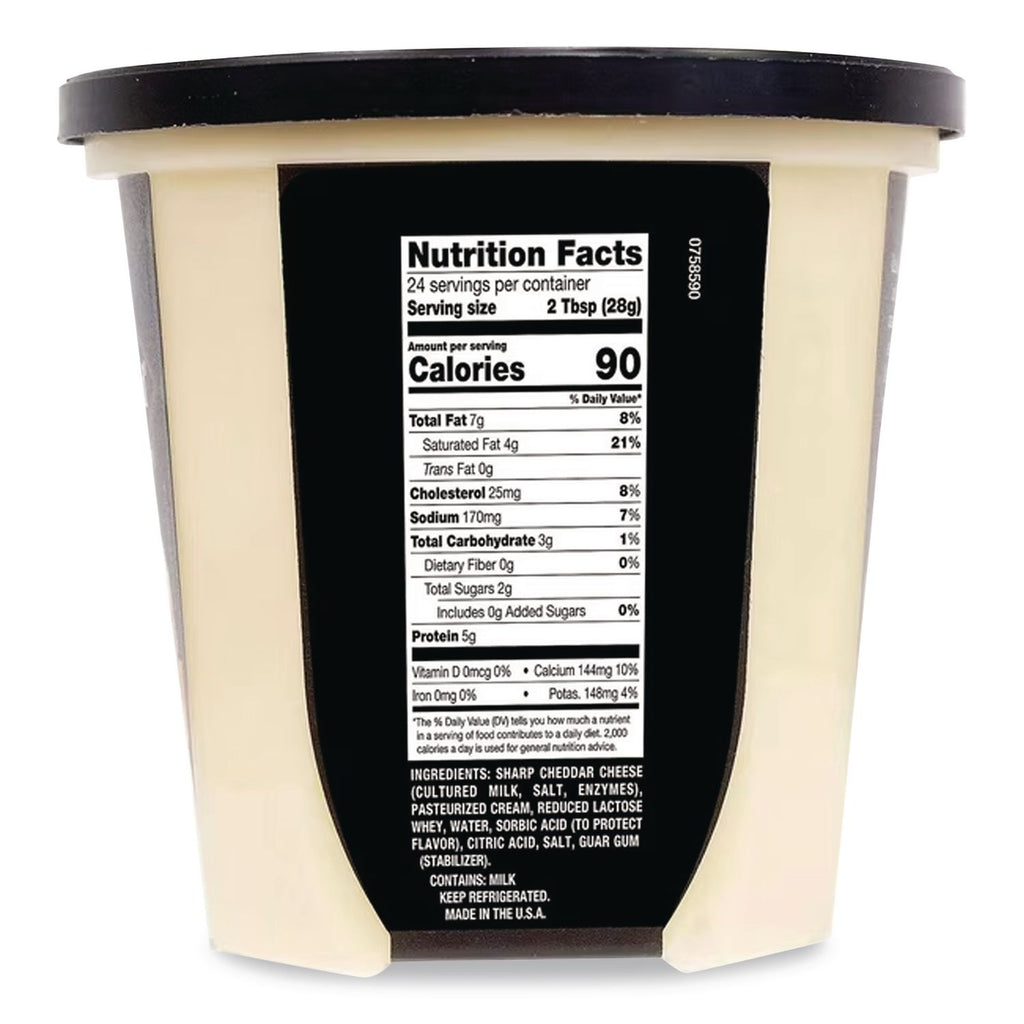 Extra Sharp White Cheddar Cheese Spread, 24 oz Tub, Ships in 1-3 Business Days