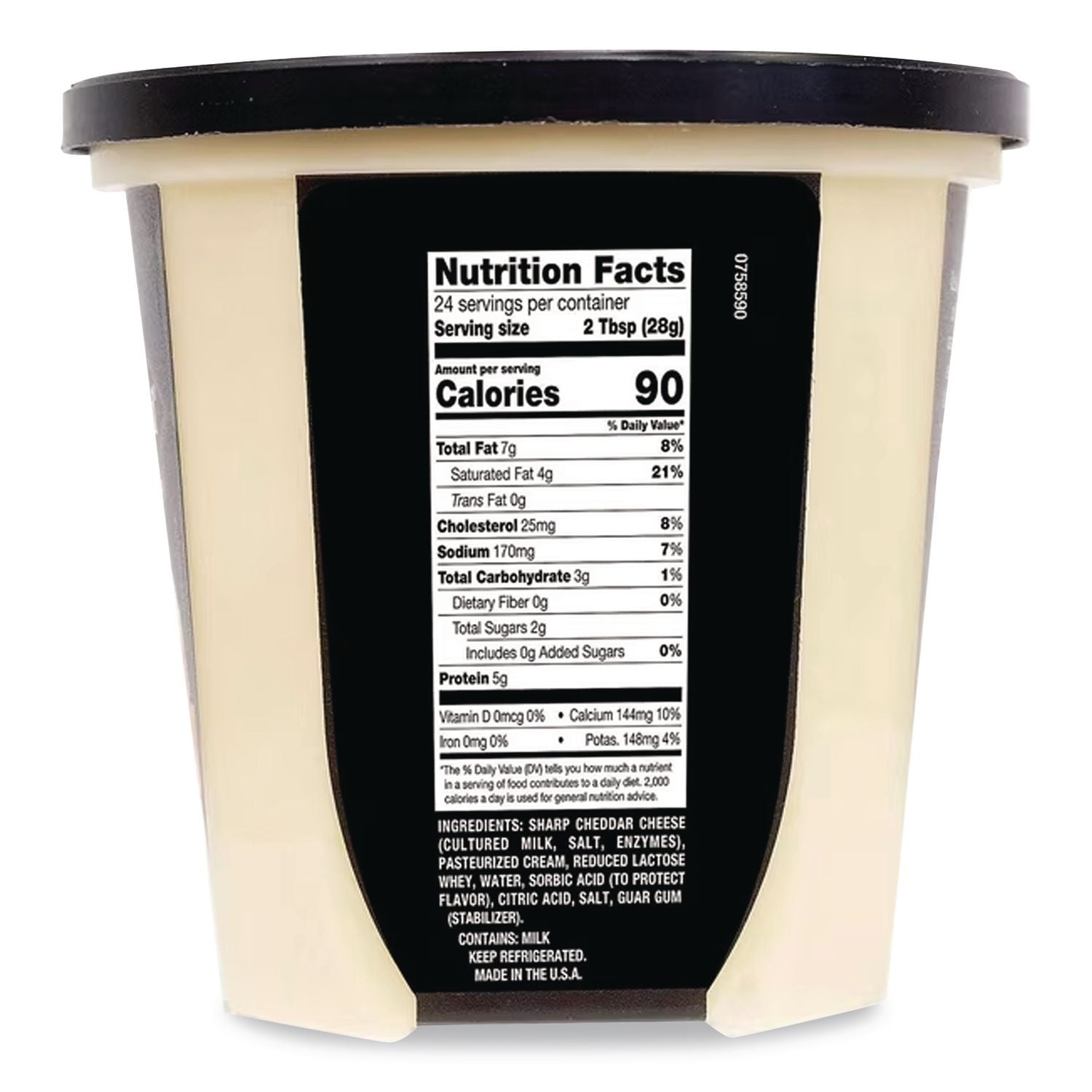 Extra Sharp White Cheddar Cheese Spread, 24 oz Tub, Ships in 1-3 Business Days
