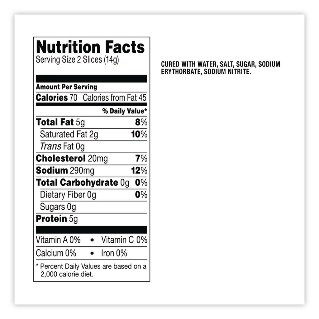 Fully Cooked Bacon, Original, 9.5 oz Package, Approximately 72 Slices/Carton, Ships in 1-3 Business Days