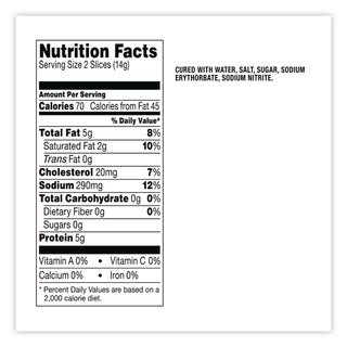 Fully Cooked Bacon, Original, 9.5 oz Package, Approximately 72 Slices/Carton, Ships in 1-3 Business Days