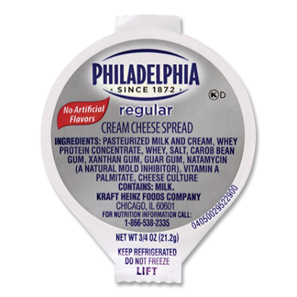 Philadelphia Cream Cheese, Original, 0.75 oz Cup, 50/Carton, Ships in 1-3 Business Days