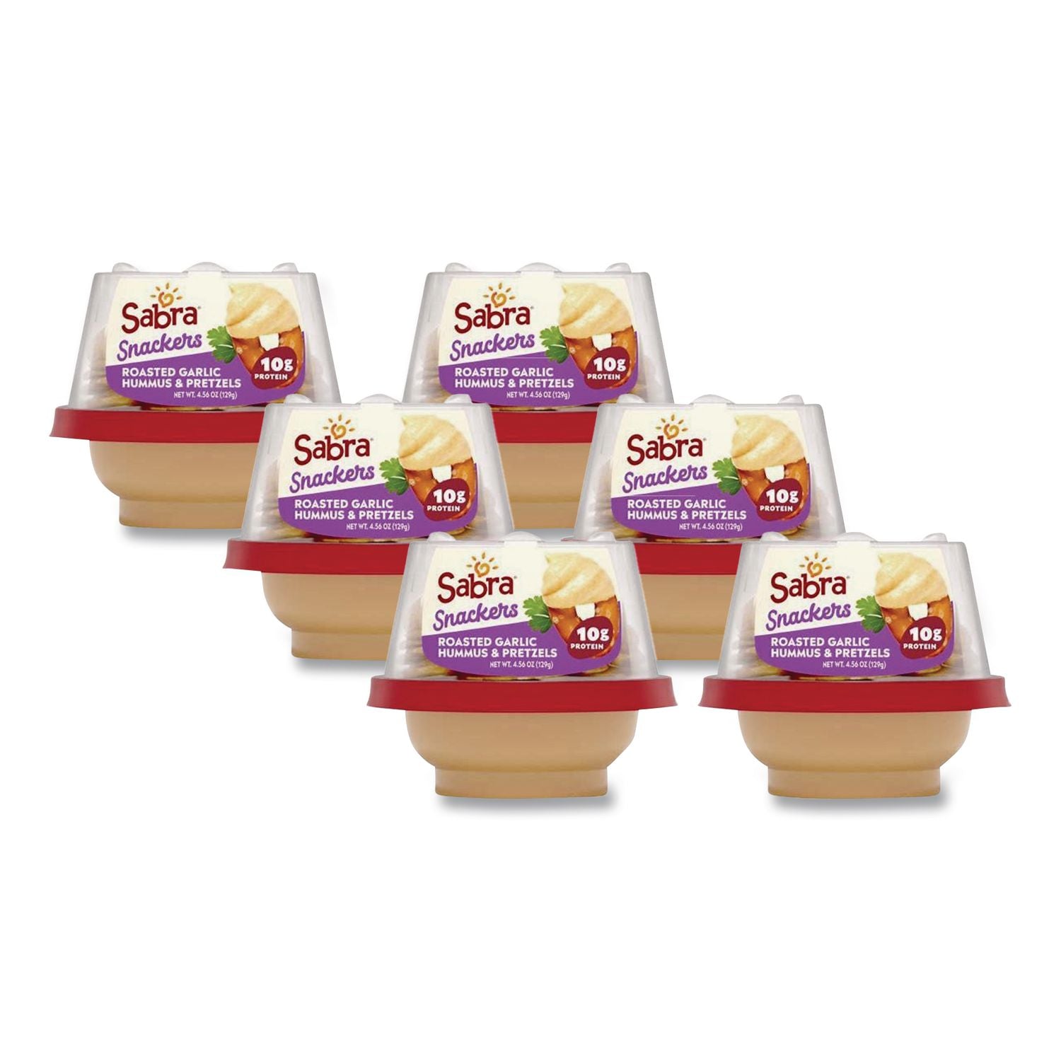 Classic Hummus with Pretzel, 4.56 oz Cup, 6 Cups/Pack, Ships in 1-3 Business Days