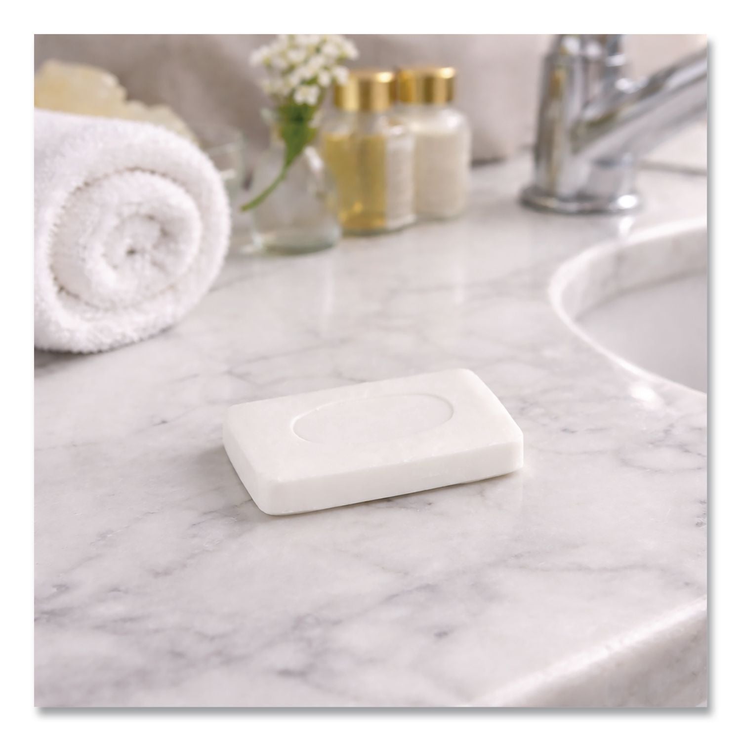 Face and Body Soap, Unwrapped, Floral Fragrance, # 3 Bar