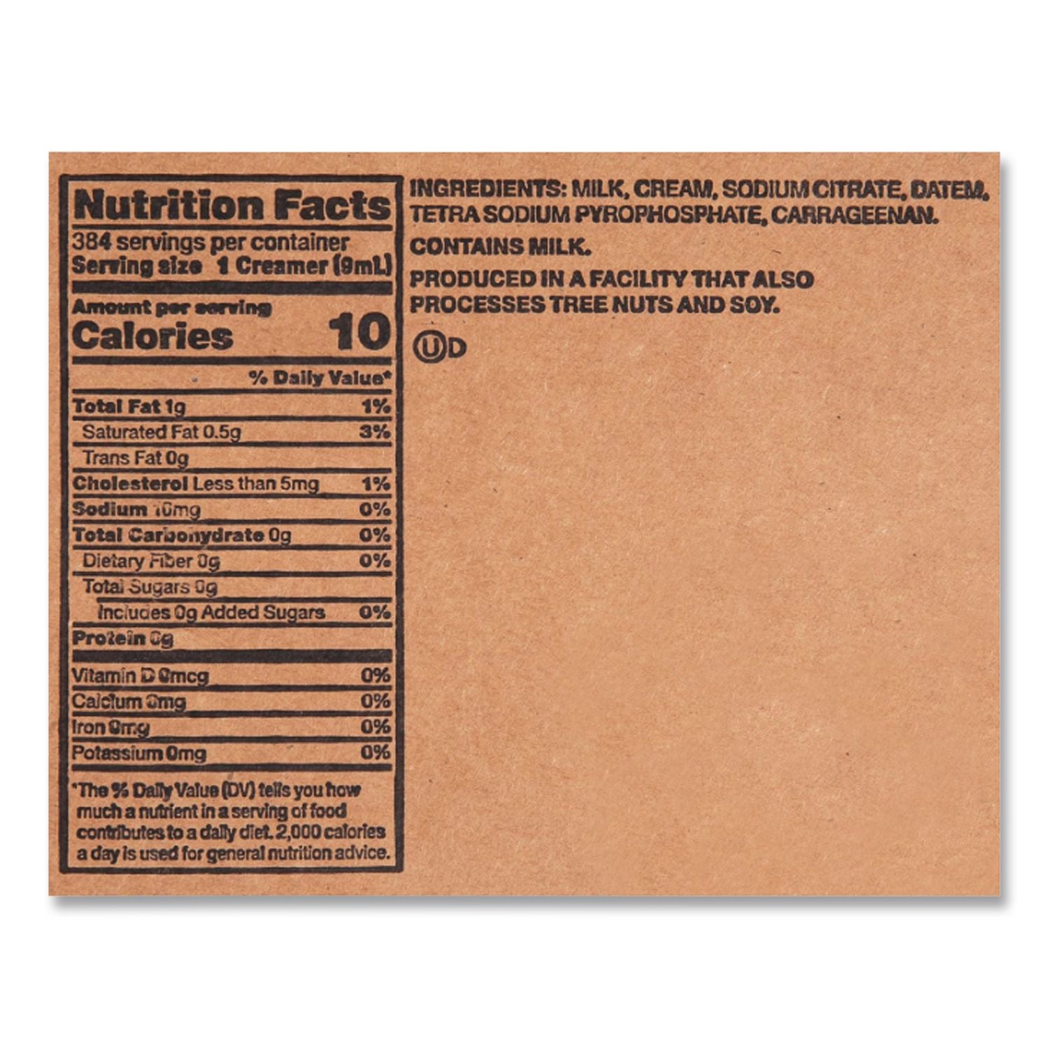 Coffee House Inspirations Half and Half, 0.4 oz, 192/Box, Ships in 1-3 Business Days