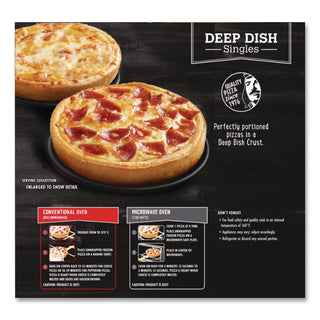 Deep Dish Pizza Singles Variety Pack, Four Cheese/Pepperoni, 5.5 oz Pack, 12 Packs/Carton, Ships in 1-3 Business Days