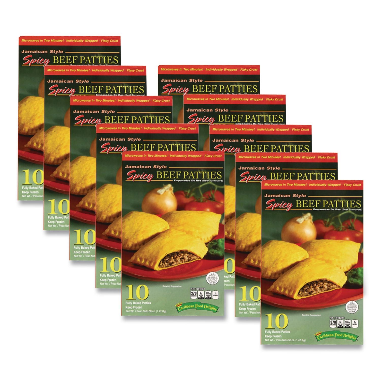 Jamacian Style Spicy Beef Empanadas, 5 oz, 10/Carton, Ships in 1-3 Business Days