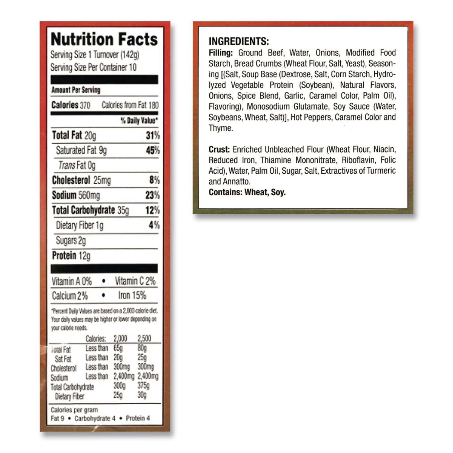 Jamacian Style Spicy Beef Empanadas, 5 oz, 10/Carton, Ships in 1-3 Business Days