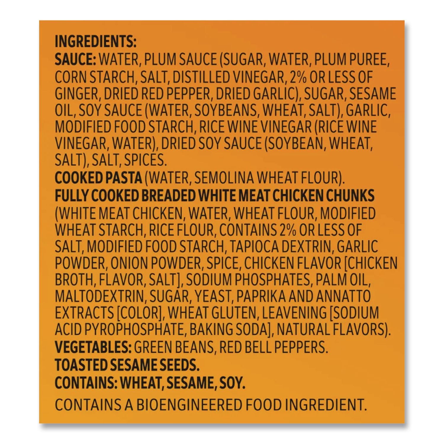 Marketplace Sesame Chicken, 9 oz Box, 3 Boxes/Pack, Ships in 1-3 Business Days