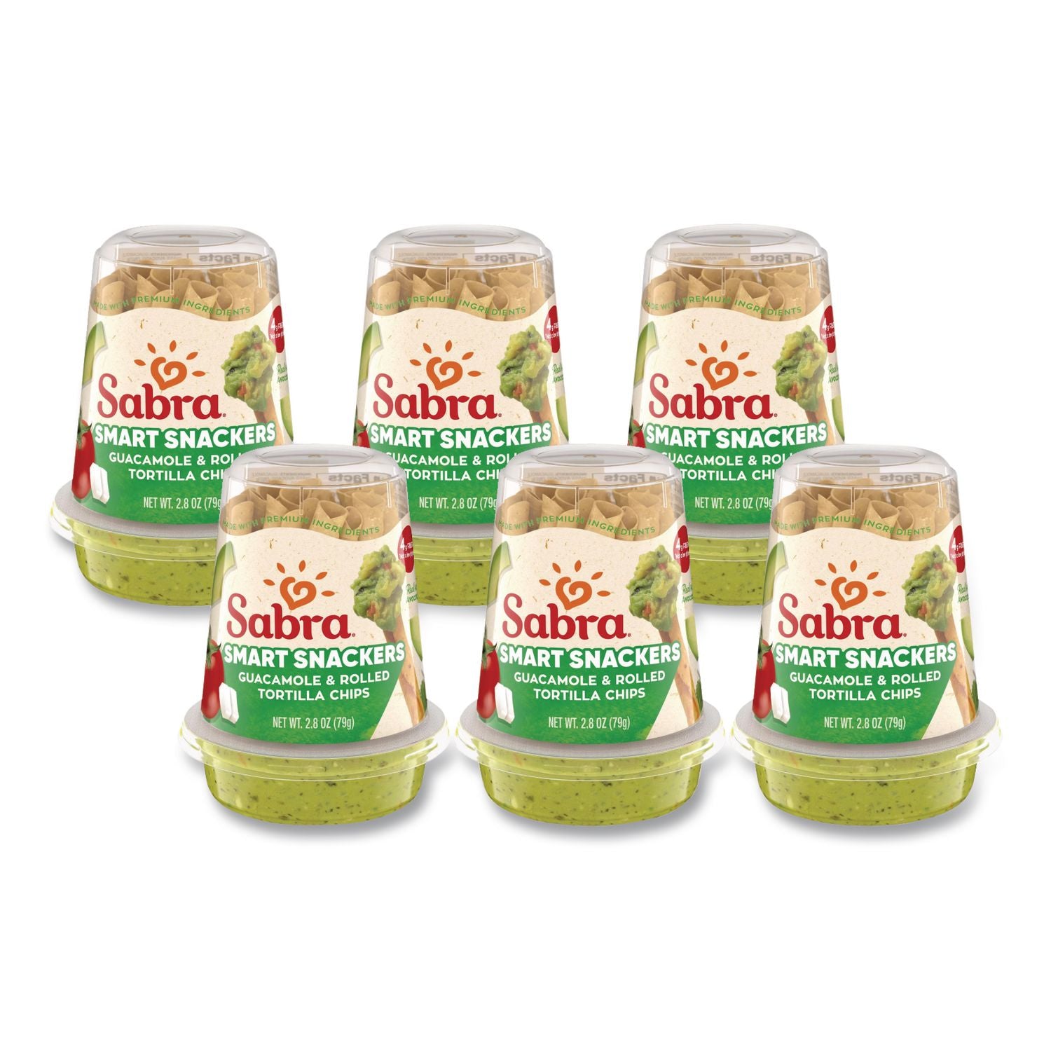 Grab and Go Guacamole with Tostitos Tortilla Chips, 2.8 oz Cup, 6 Cups/Pack, Ships in 1-3 Business Days