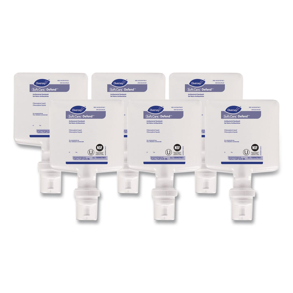 Soft Care Defend Handwash for IntelliCare Dispensers, Fragrance-Free, 1.2 L Refill, 6/Carton