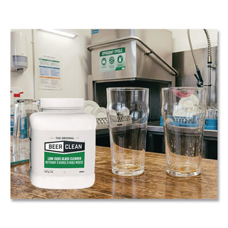 Beer Clean Glass Cleaner, Unscented, Powder, 4 lb. Container