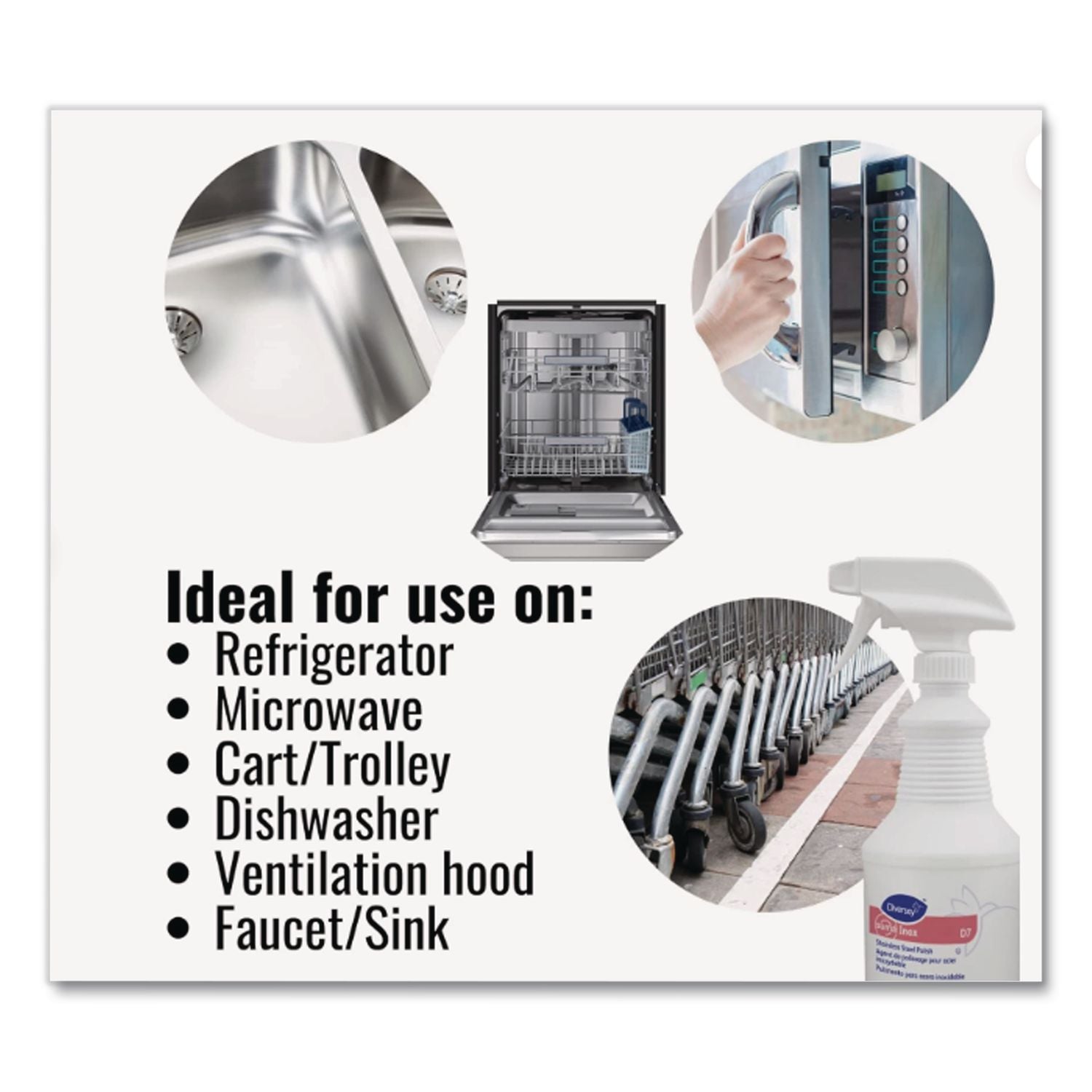 Suma Inox D7, 32 oz Spray Bottle, 6/Carton