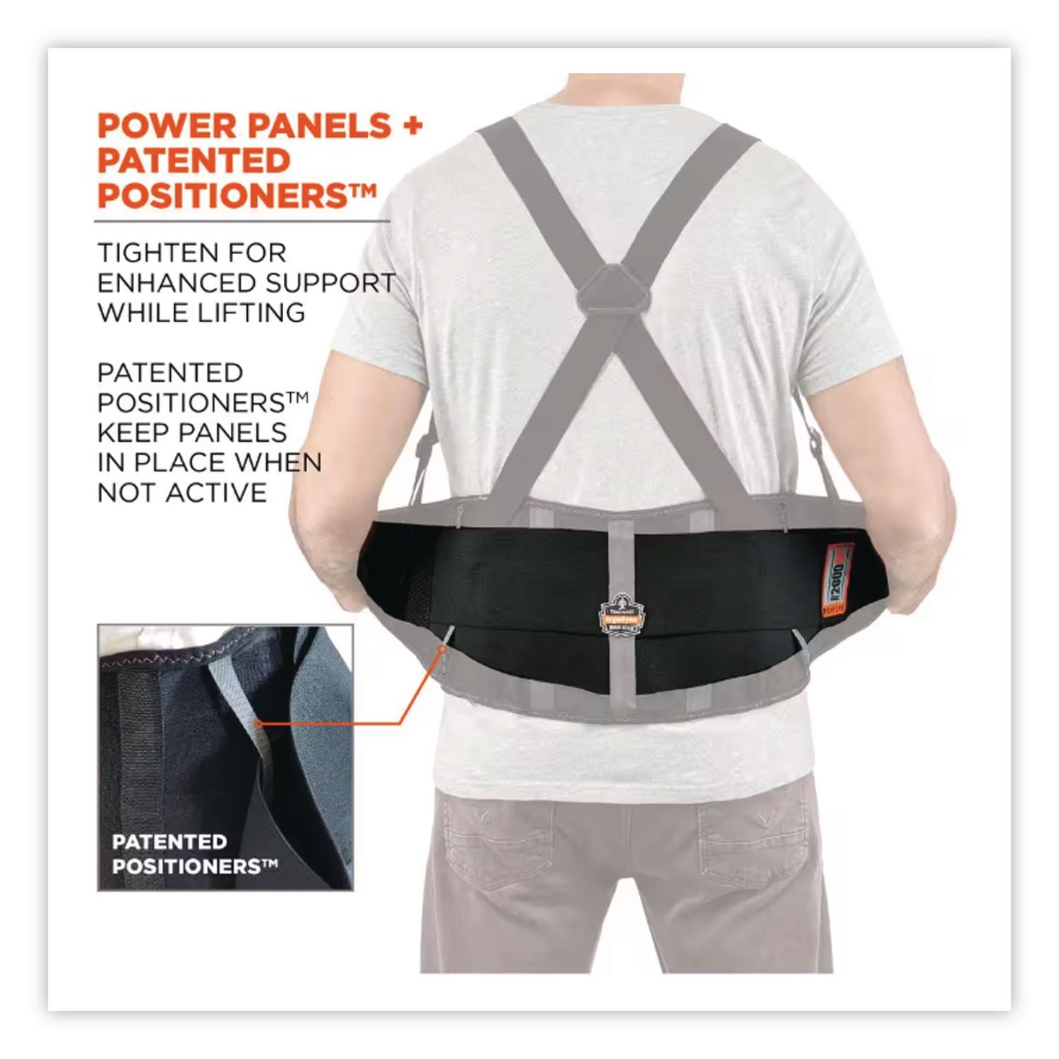ProFlex 2000SF High-Performance Spandex Back Support Brace, Medium, 30" to 34" Waist, Black